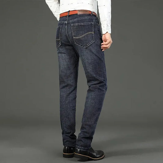 Men’s Business Casual Straight Stretch Jeans – Premium Comfort & Professional Style - zenton