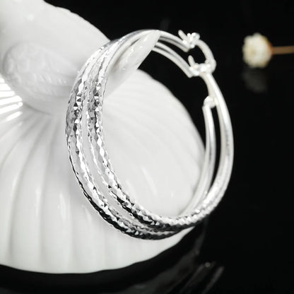 925 Sterling Silver Hoop Earrings – Elegant Jewels for Women - zenton