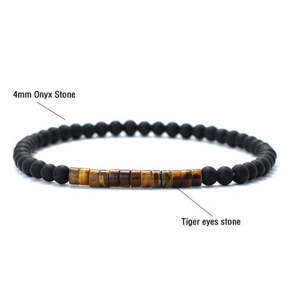 Minimalist Onyx Bead Jewel Bracelet – Unisex Style - zenton