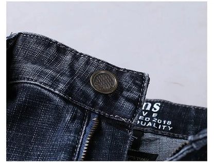 Men’s Business Casual Straight Stretch Jeans – Premium Comfort & Professional Style - zenton