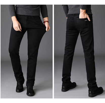 Men’s Slim Straight Black Jeans – Casual Denim Pant - zenton