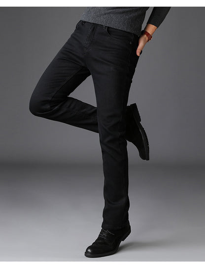 Men’s Slim Straight Black Jeans – Casual Denim Pant - zenton