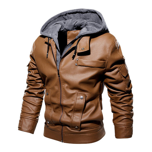 Men’s Leather Coat – Fashionable & Warm, US Sizes 1