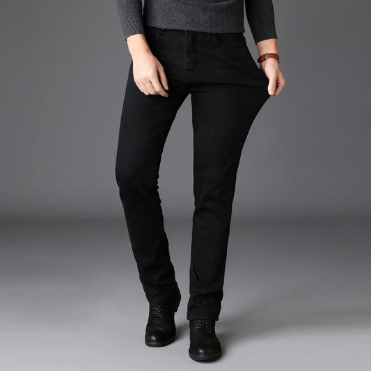 Men’s Slim Straight Black Jeans – Casual Denim Pant - zenton