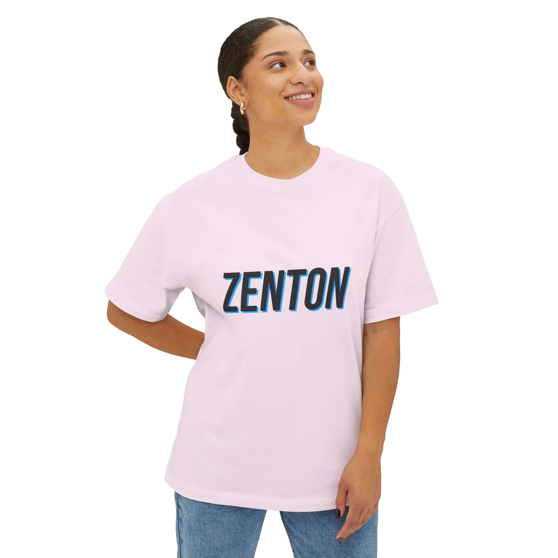 Zenton Unisex Oversized Boxy Tee - Casual Everyday Wear - zenton
